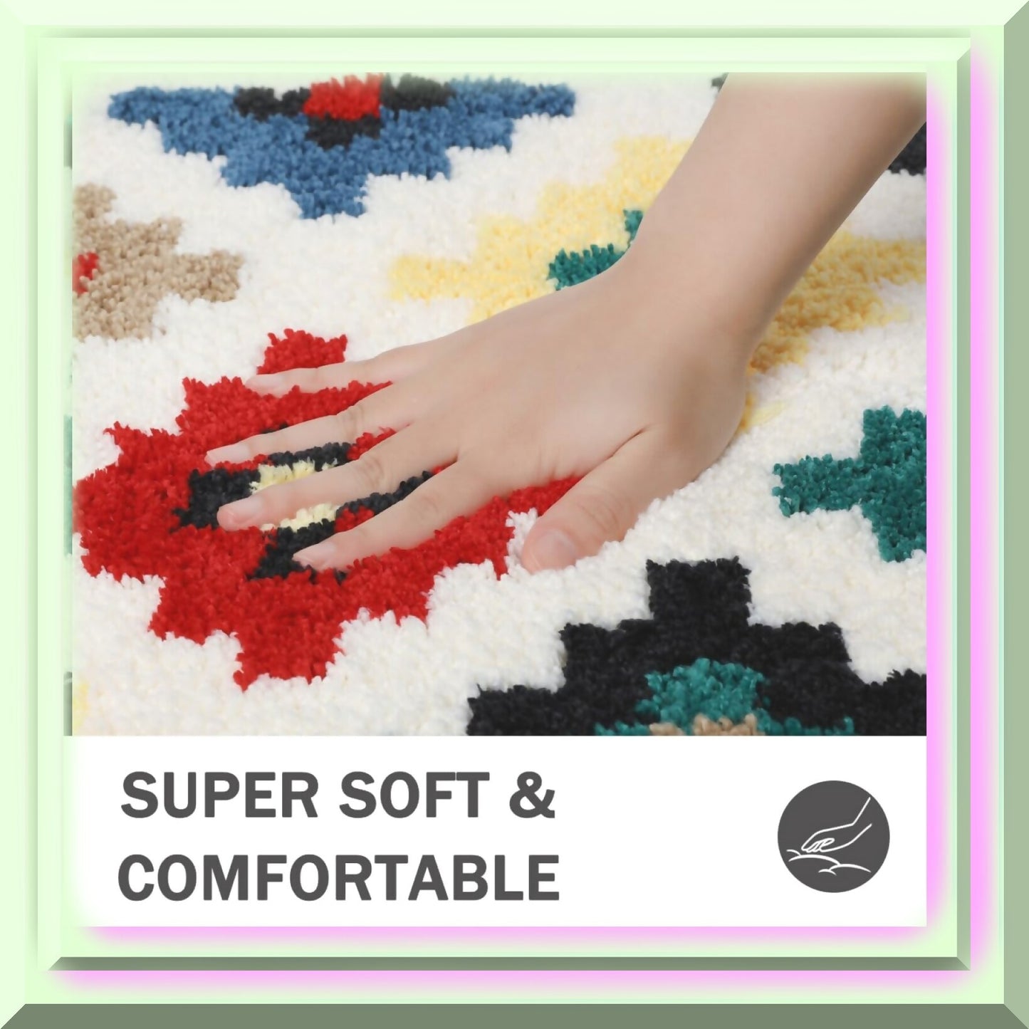 Buffalo Plaid Microfiber Bath Mat 19.6 x 31.5 Inches