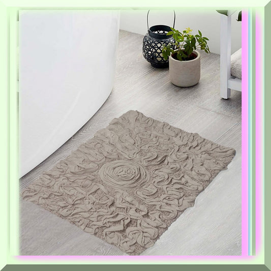 17"x24" Cotton Tufted Bath Rug