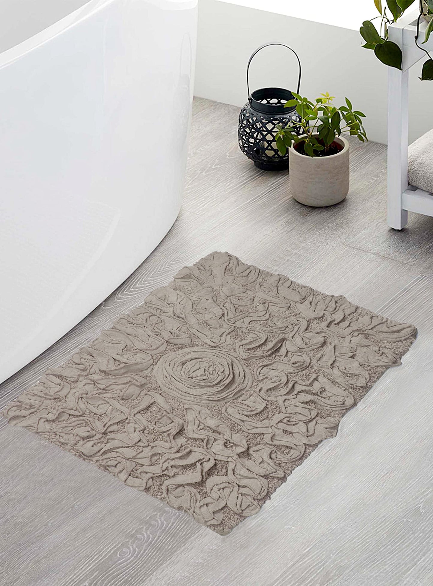 17"x24" Cotton Tufted Bath Rug