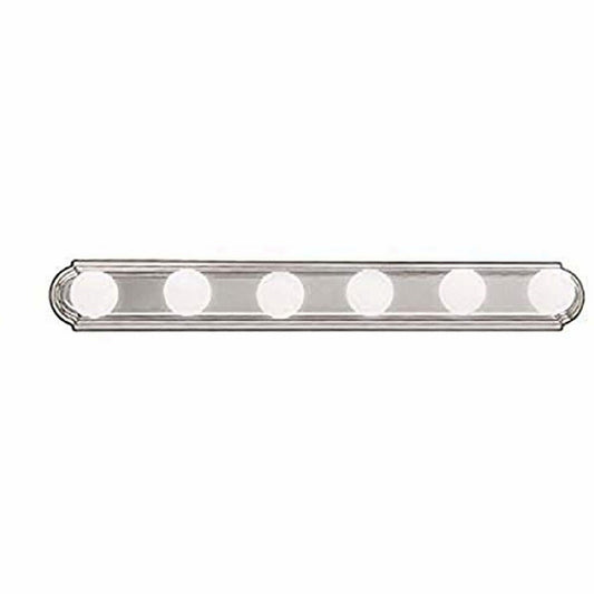 36" Round Bath Bar Vanity Light 6-Light Brushed Nickel