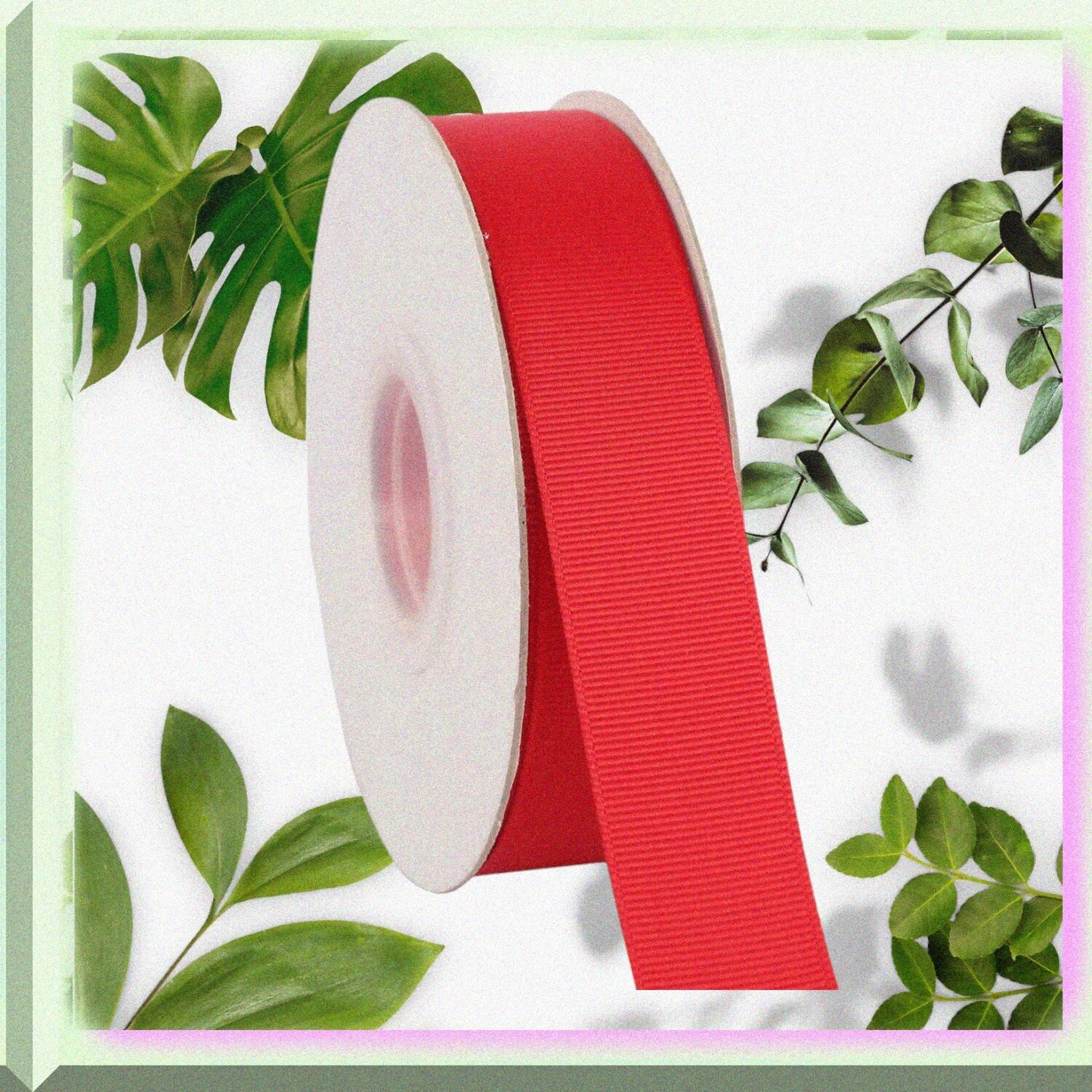 1" Wide Red Grosgrain Ribbon 25 Yards