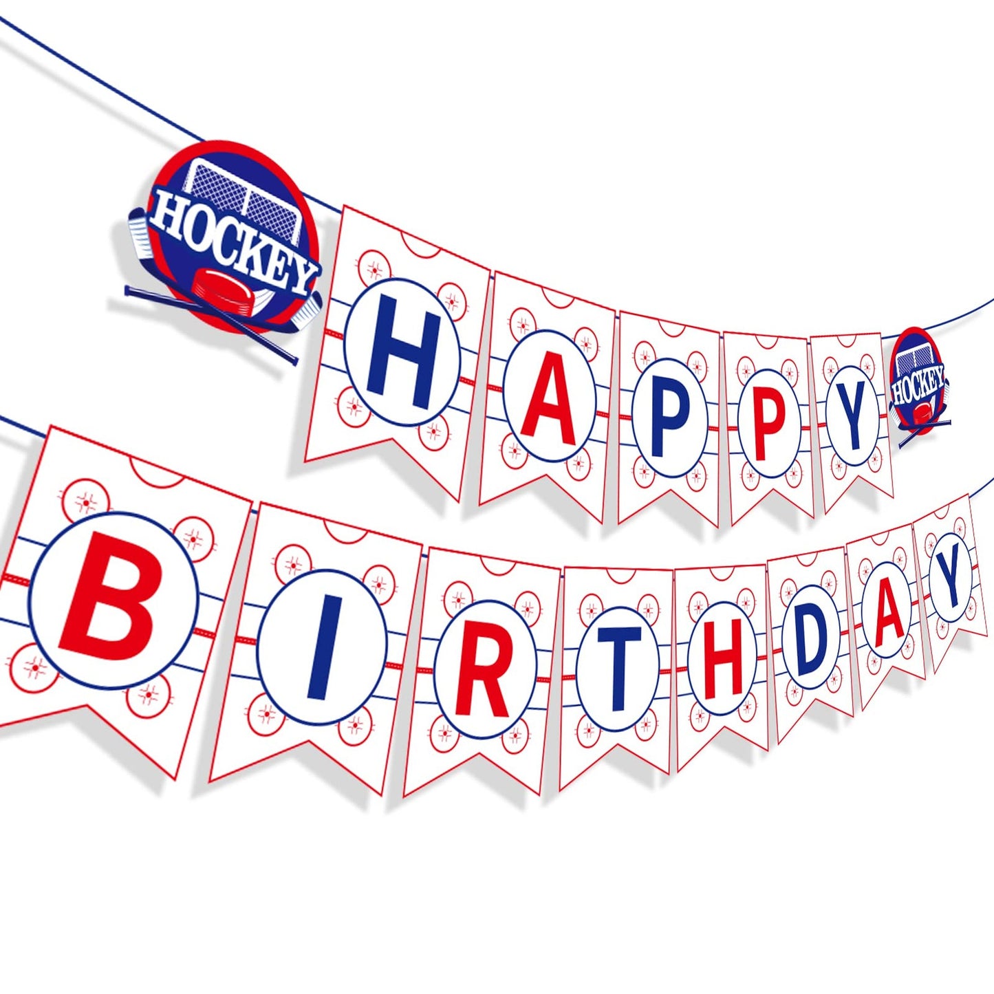 Hockey Birthday Bash Banner - Celebrate with this fun and festive hockey-themed birthday banner! Perfect for kids, boys, girls, and all hockey fans.