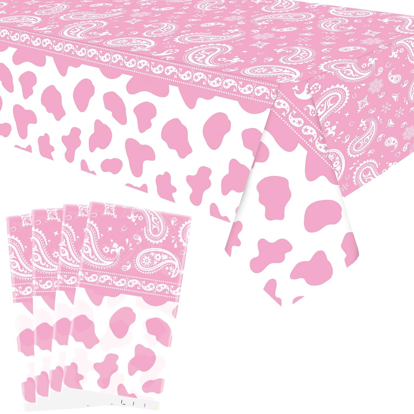 Pink Cowgirl Party Tablecloths for Western Celebrations
