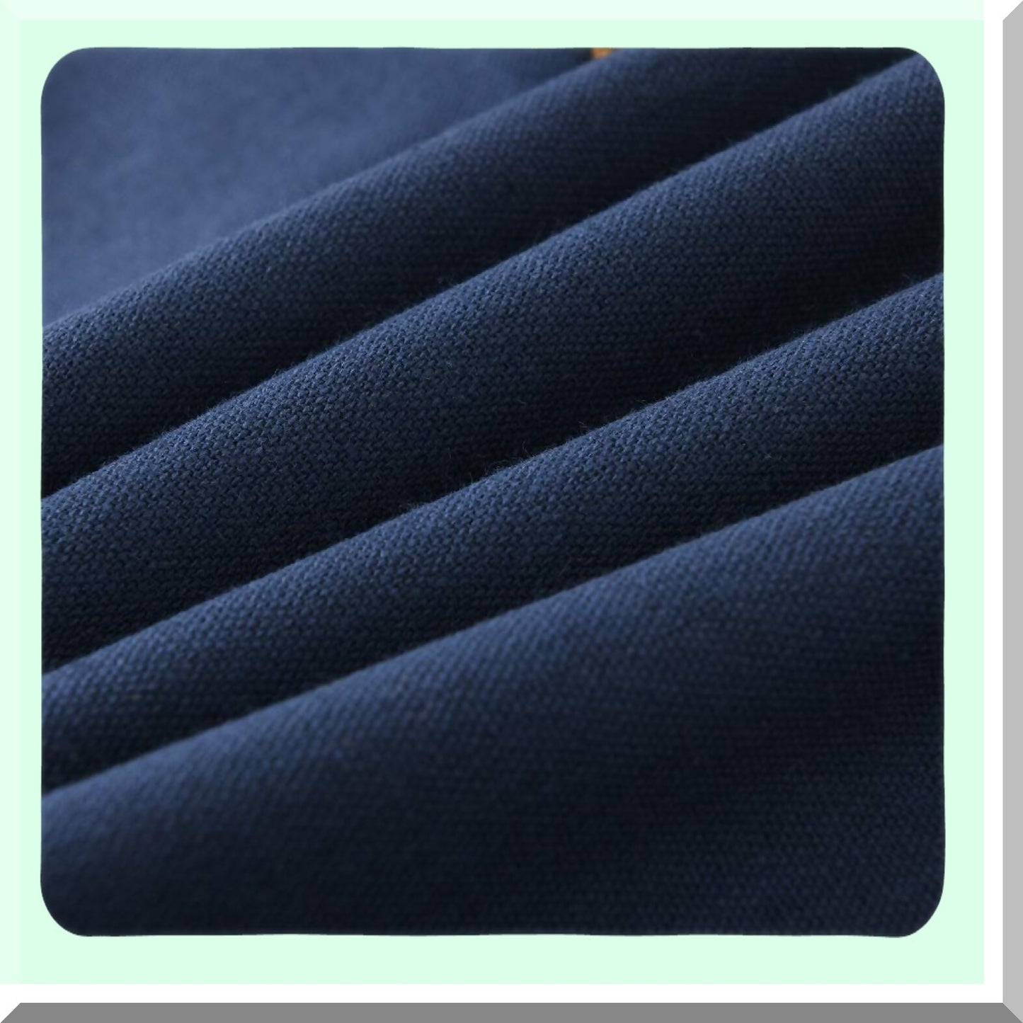 Cotton Farmhouse Decorative Pillow Covers - Set of 2 Soft Navy Throw Pillows for Couch & Outdoor Decoration, 18 x 18 Square