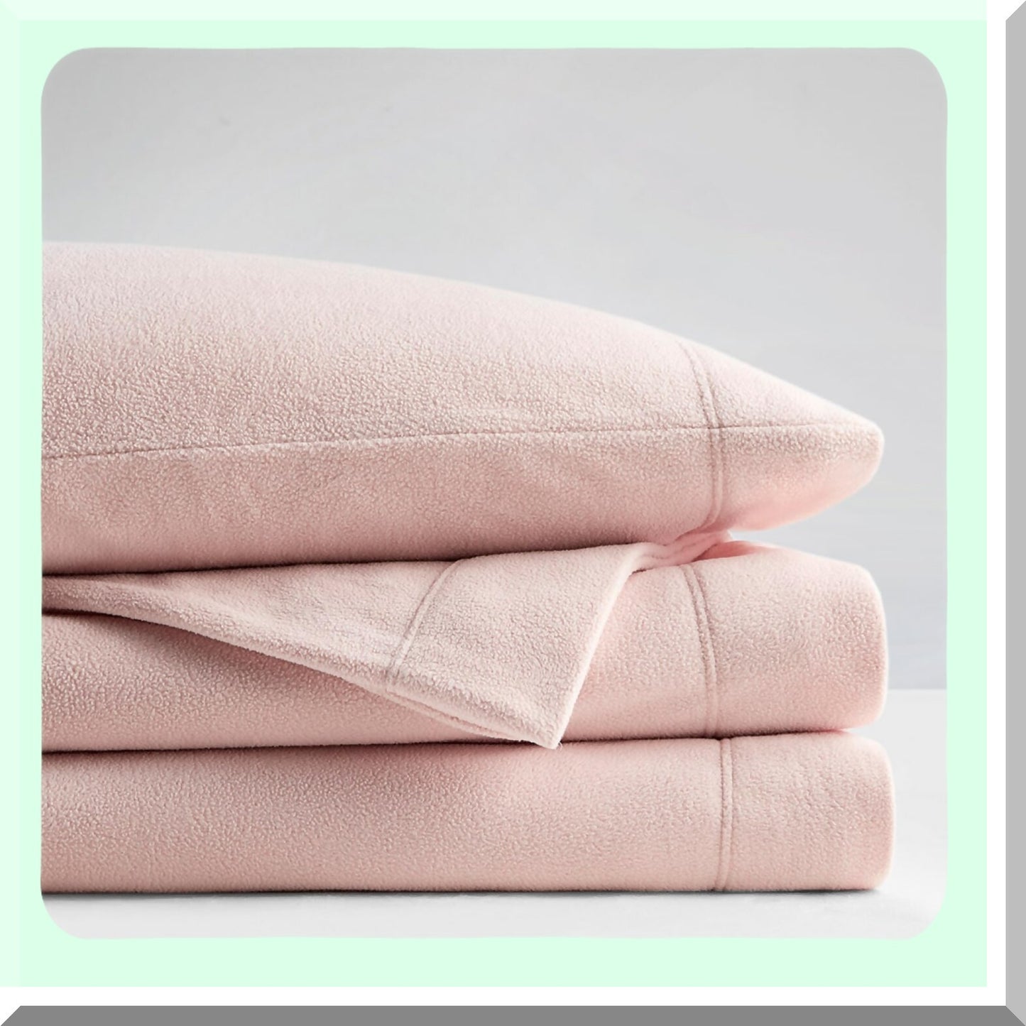 WinterDreams Plush Fleece Sheet Set - Queen Size - Cozy Bedding with Deep Pocket Fitted Sheets - Soft & Warm Microfiber Bed Set - Blush Color - 4 Piece Collection