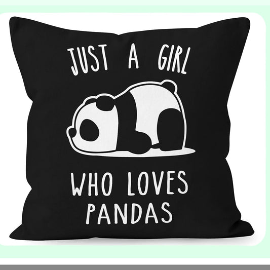 Panda Love Decorative Pillow Cover - 18x18 Inch Cartoon Bear Lover Gift for Home Room Sofa Bedroom Decorations - Cute Panda Throw Pillow