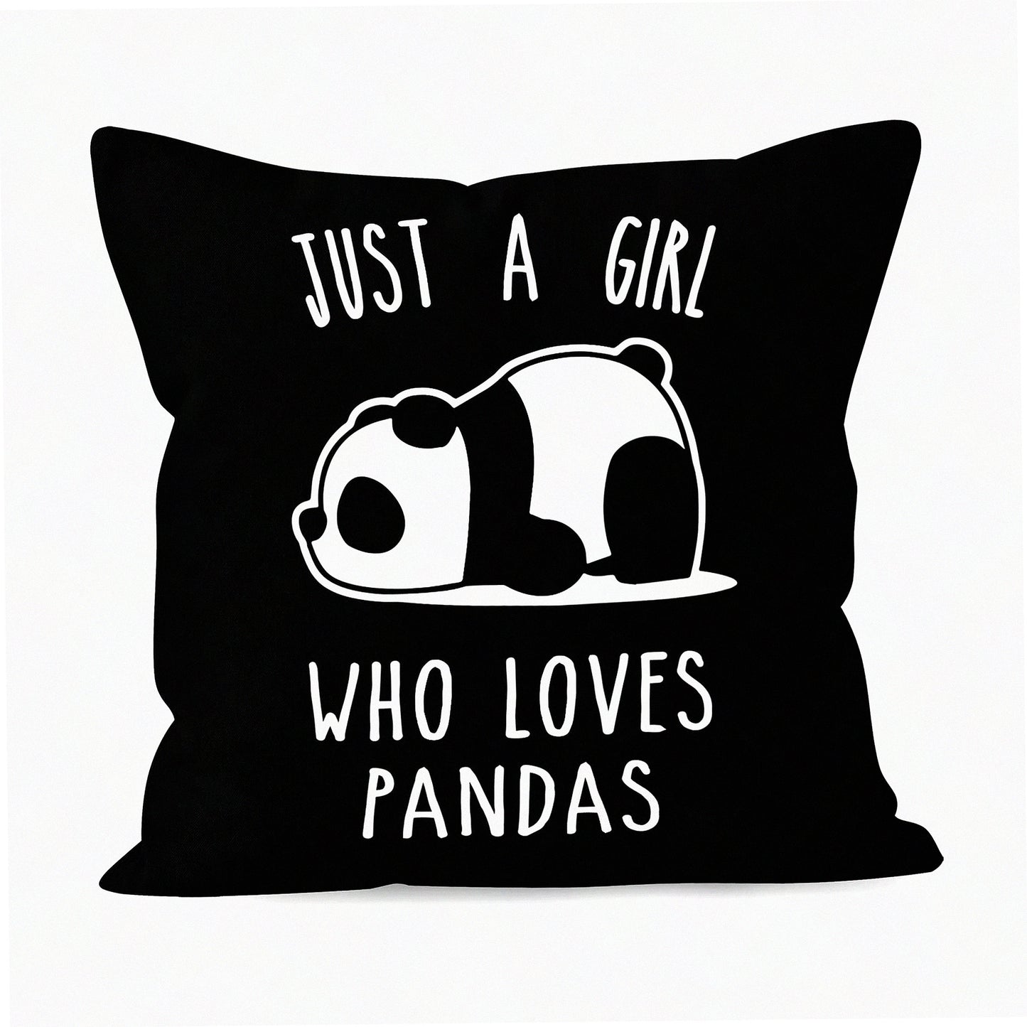 Panda Love Decorative Pillow Cover - 18x18 Inch Cartoon Bear Lover Gift for Home Room Sofa Bedroom Decorations - Cute Panda Throw Pillow