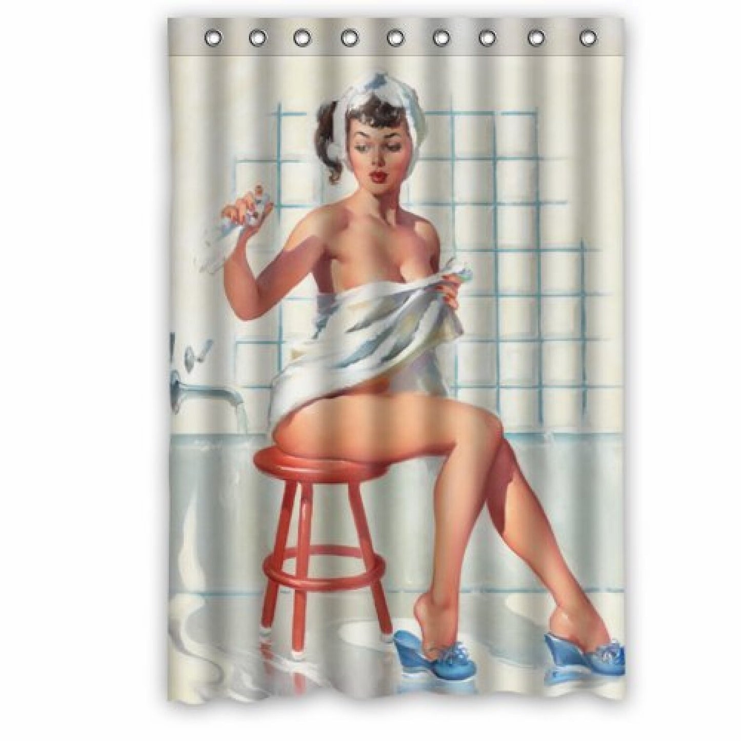 Bathroom Art Shower Curtain 48x72 Waterproof Polyester