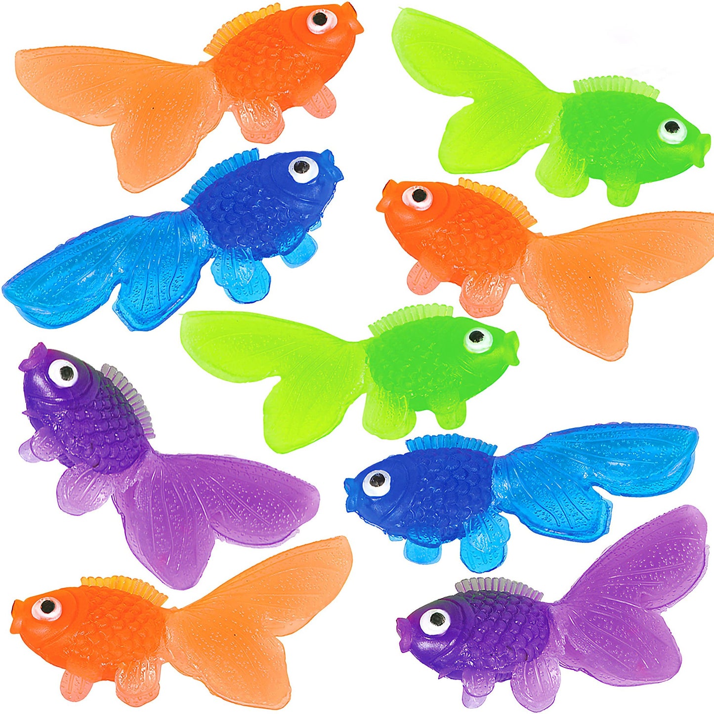 Plastic Goldfish Toys Pack of 144 for Parties and Crafts
