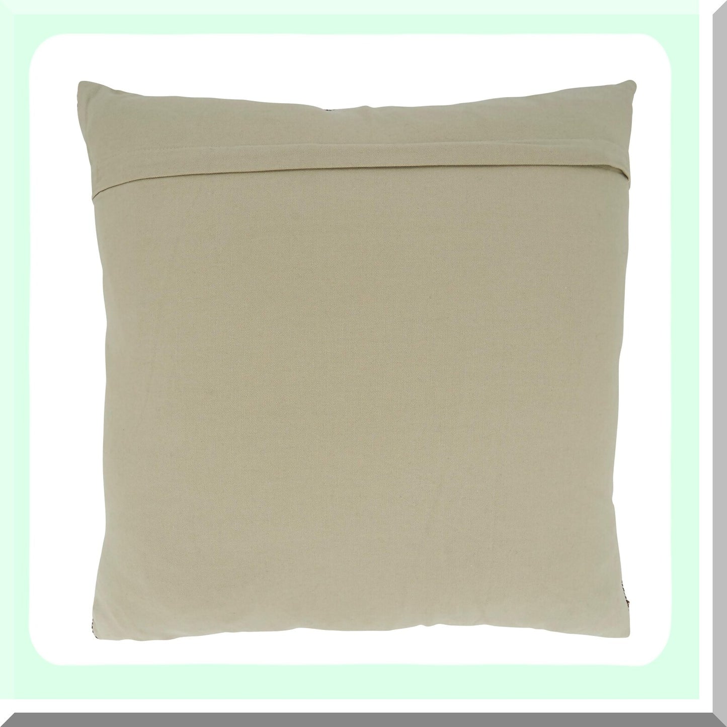 Luxury Grey Cotton Pillow Cover - Marguerite Collection - 20" x 20" - Soft & Stylish Banded Design - Premium Quality Home Decor Accessory