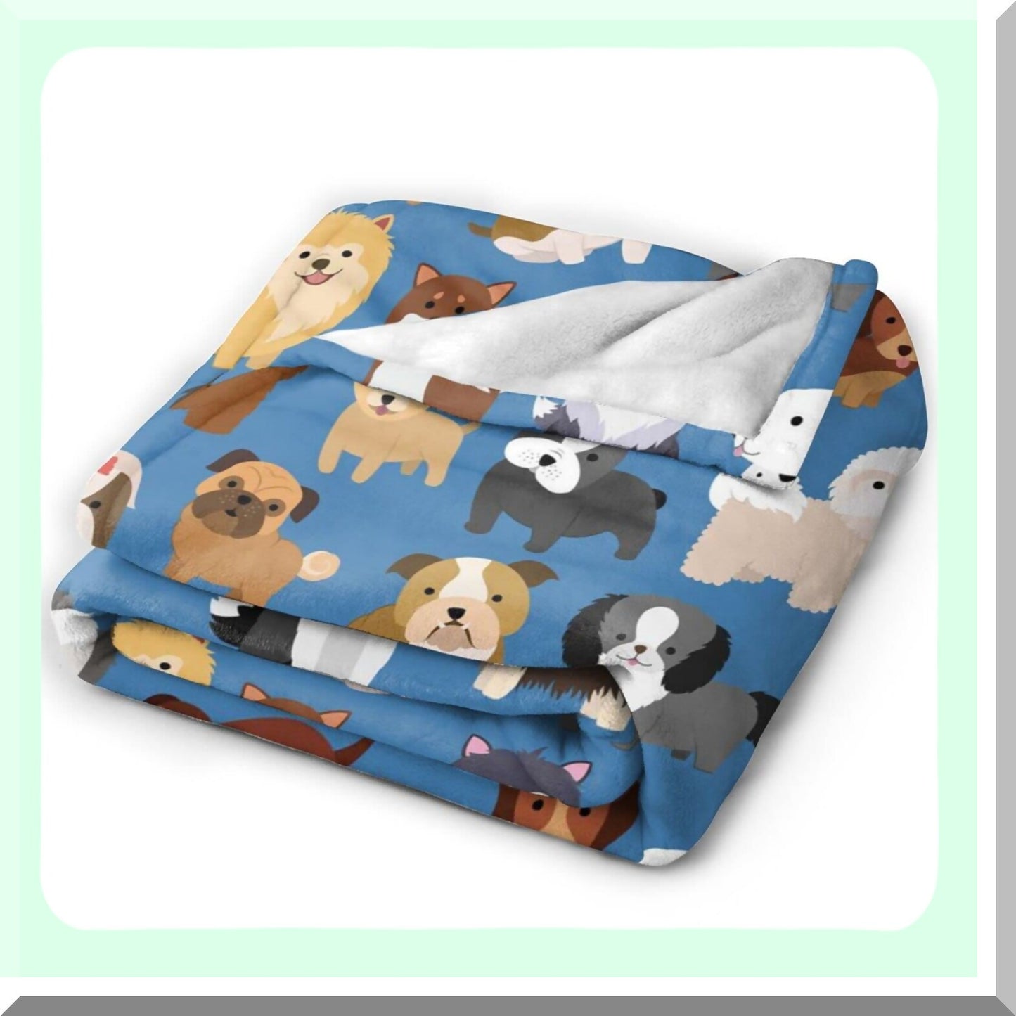 Puppy Pals Ultra Soft Fleece Blanket - All Season Cozy Throw for Bed, Chair, Car, Sofa, Couch, or Bedroom - 80"x60""