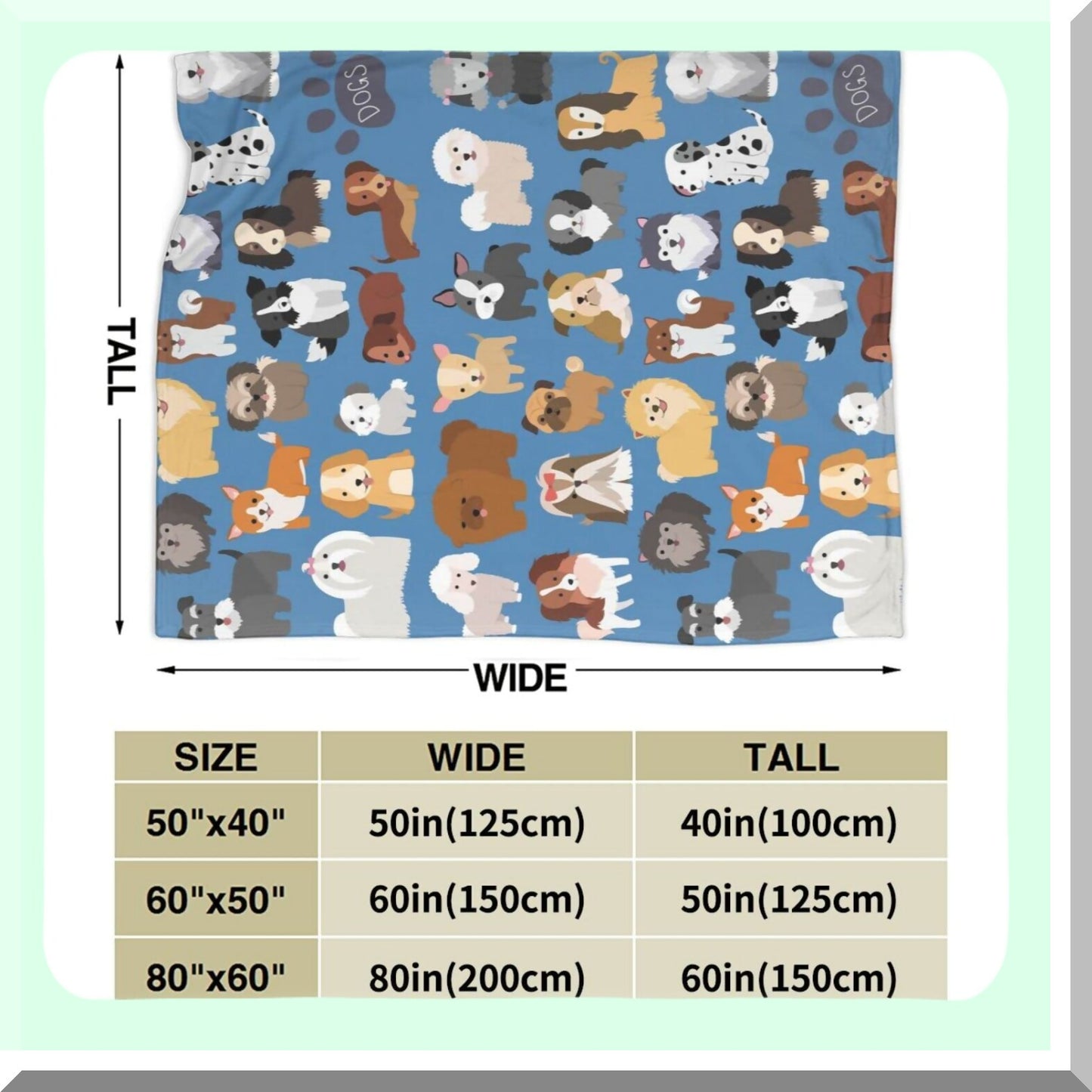 Puppy Pals Ultra Soft Fleece Blanket - All Season Cozy Throw for Bed, Chair, Car, Sofa, Couch, or Bedroom - 80"x60""