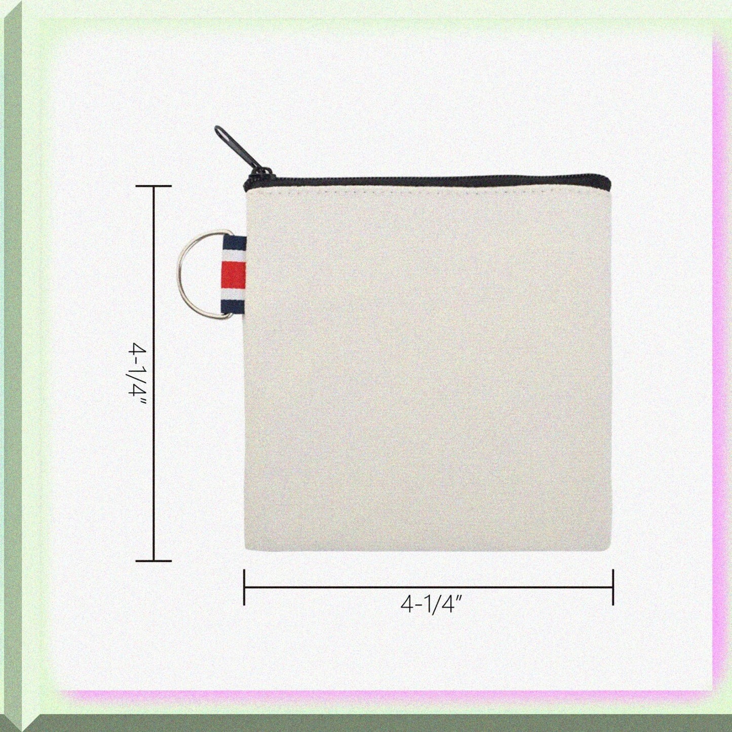 12-Pack Square Canvas Coin Purses 4-1/4 x 4-1/4 Inch