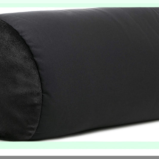 AiryBeads Jelly Bean Pillow - Fun Teen Decor Accessory - 17 Bubbly Colors - Squishy Soft Microbeads - Cuddly Bed Pillow - 14" x 7" - Black