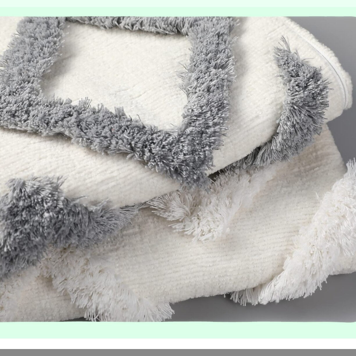 Chenille Diamond Lumbar Pillow Cover - Extra Long 14x36 - Plush Cushion Case for Sofa Couch Bed - Farmhouse Decor - Modern Boho - Cream White