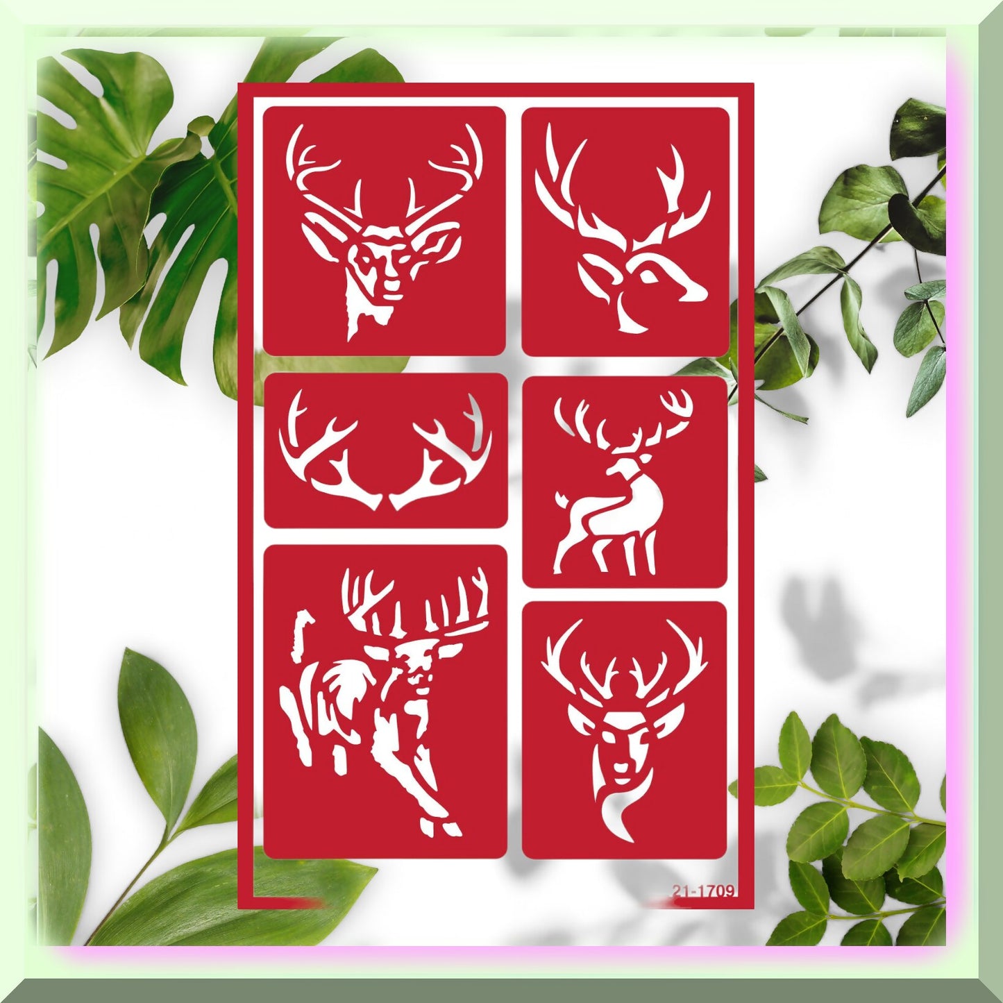 Nature's Etch Brown Deer Glass Stencil
