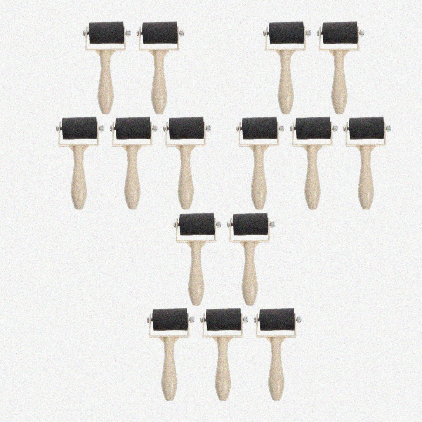 PrintPro 15 Pcs Rubber Printmaking Brayers Set
