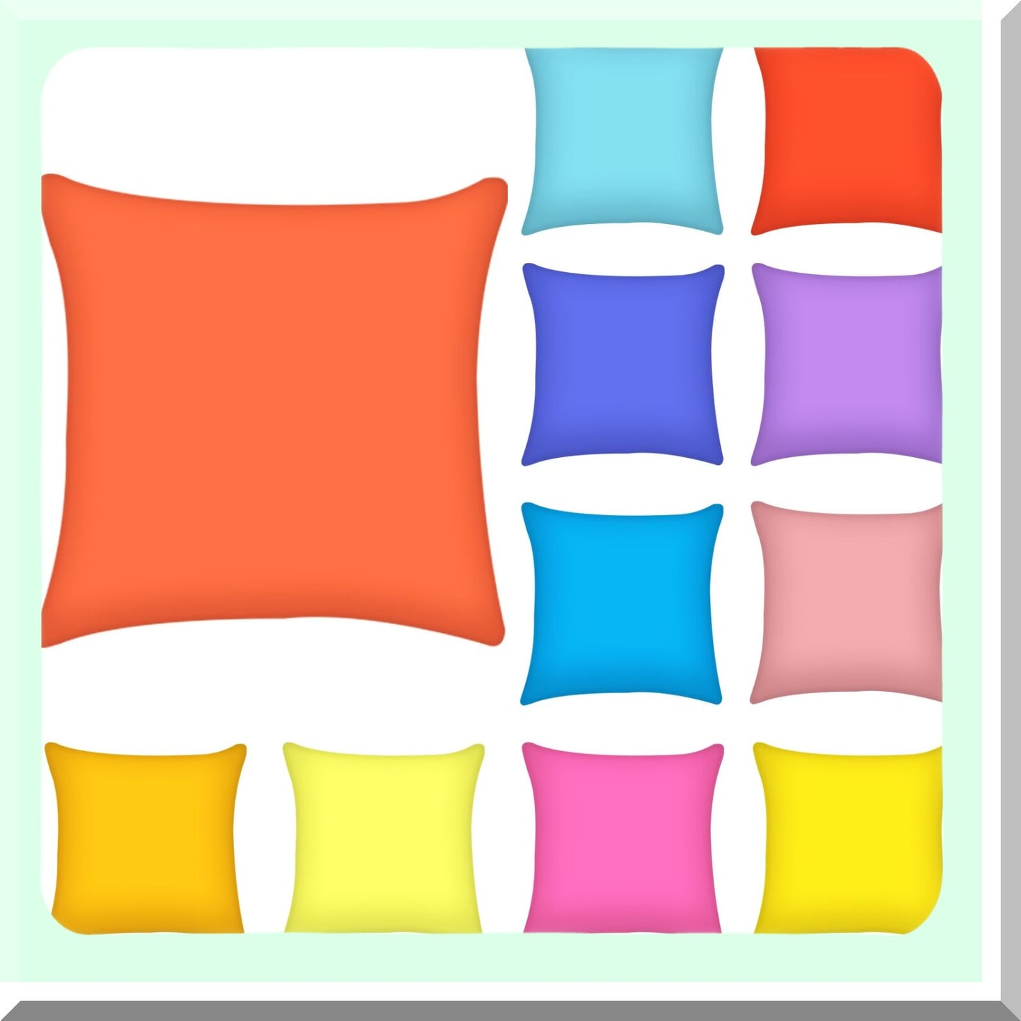 Multicolor Soft Square Throw Pillow Covers Set - Decorative Cushion Cases for Couch, Bedroom, Living Room - 18 x 18 in, Pack of 10