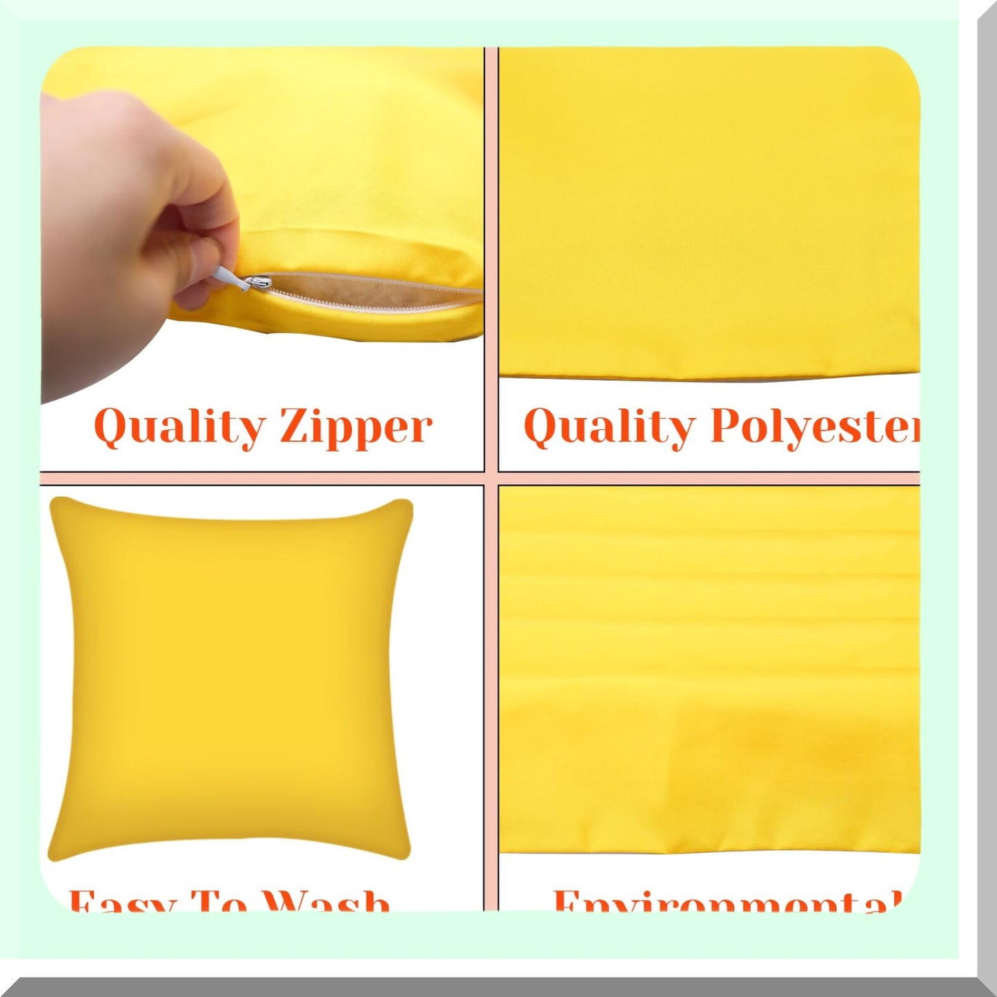 Multicolor Soft Square Throw Pillow Covers Set - Decorative Cushion Cases for Couch, Bedroom, Living Room - 18 x 18 in, Pack of 10