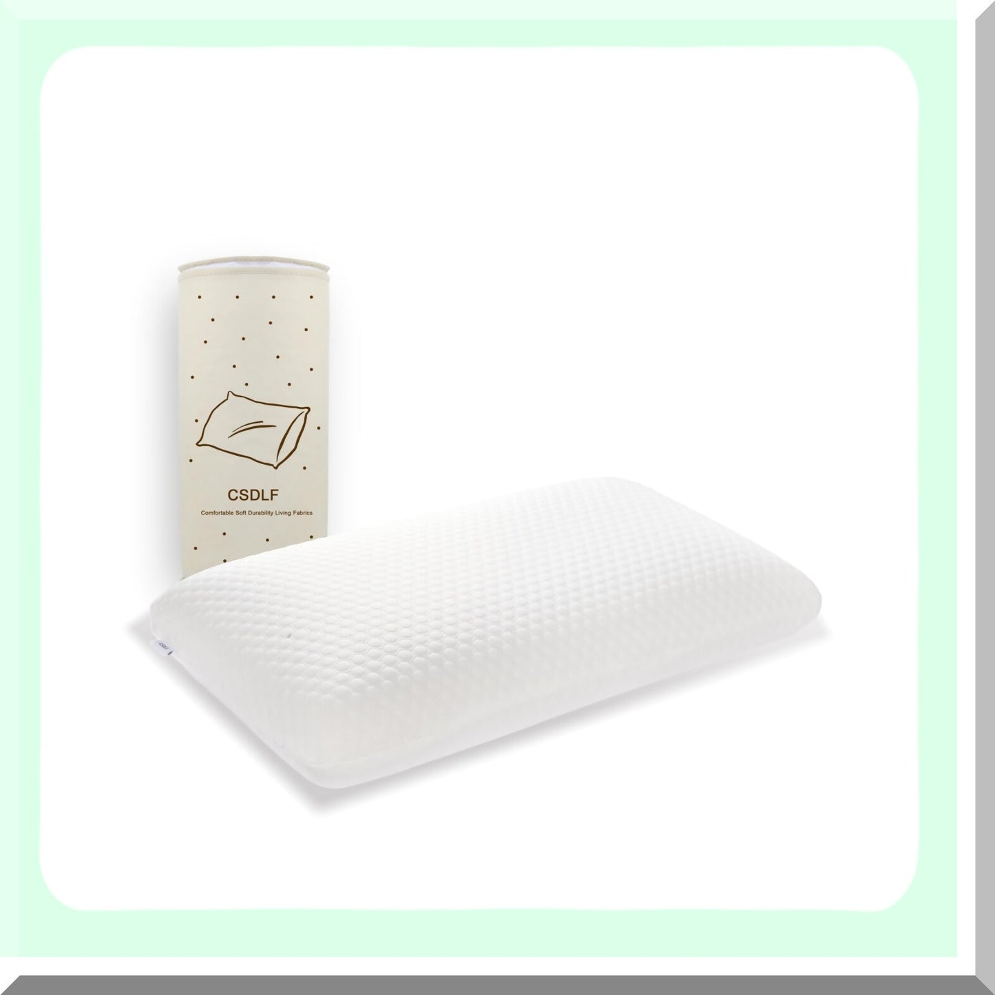 ComfortCloud Memory Foam Pillow - Side and Back Sleeper Pillow for Neck Pain Relief with Washable Removable Cover - Soft White Bag-Queen Size