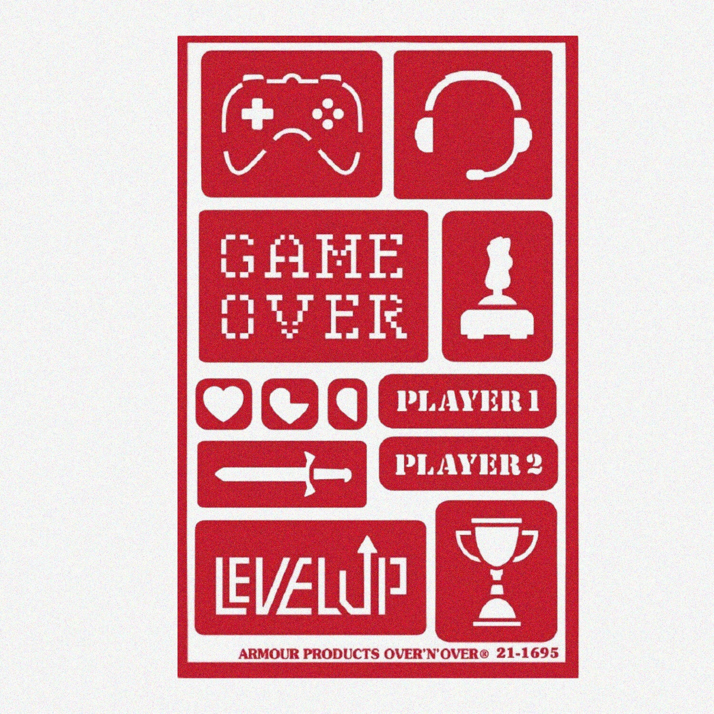 Gamer's Glint Reusable Glass Etching Stencils Set