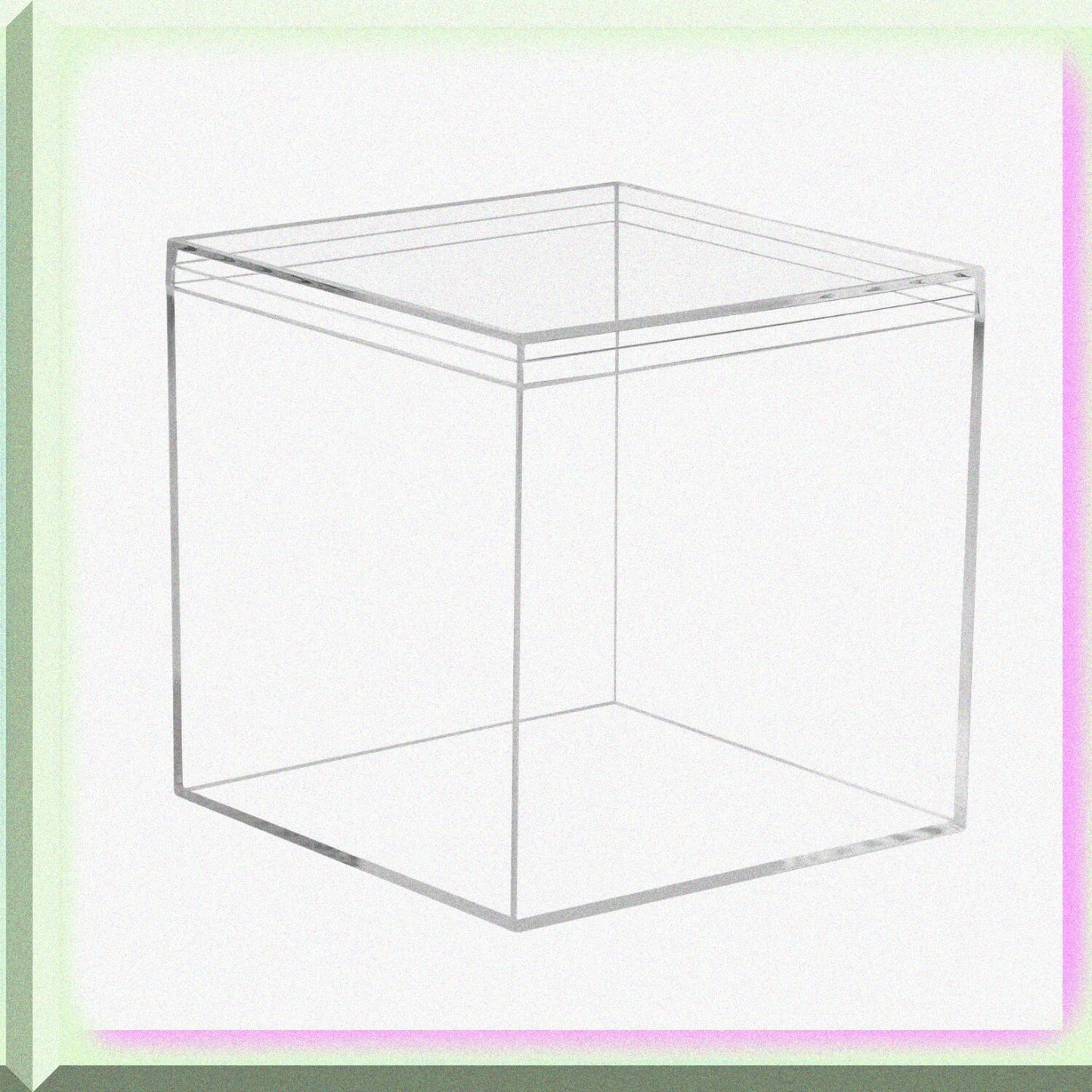 Clear Acrylic Square Storage Boxes with Lid 4.7x4.7x4.7 Inches (Set of 4)