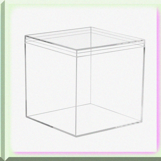 Clear Acrylic Square Storage Boxes with Lid 4.7x4.7x4.7 Inches (Set of 4)