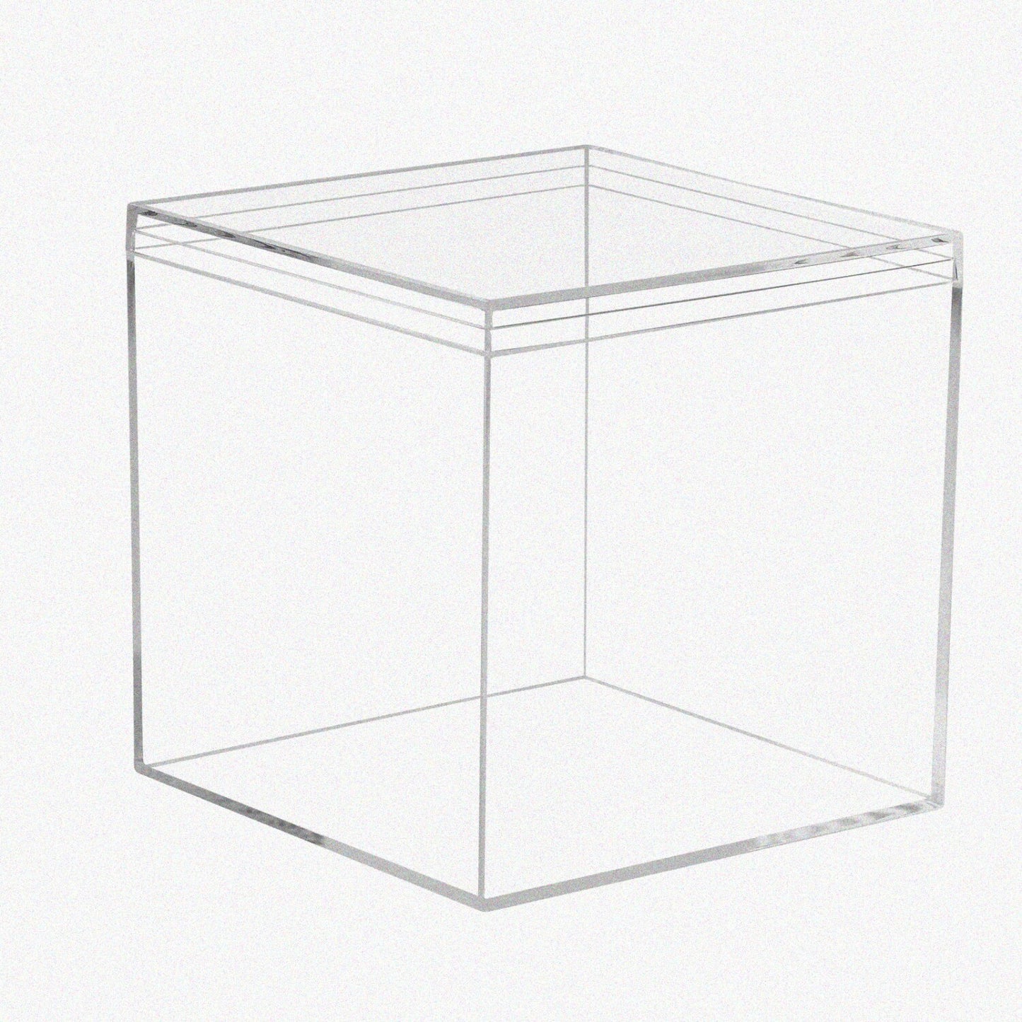 Clear Acrylic Square Storage Boxes with Lid 4.7x4.7x4.7 Inches (Set of 4)
