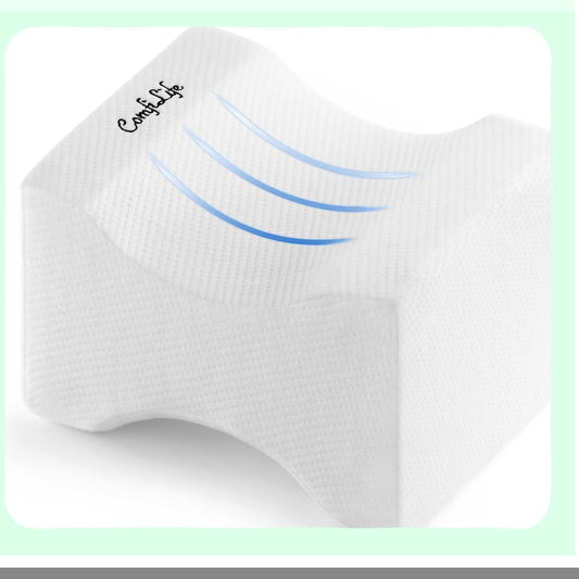 MemoryFoam Side Sleeper Knee & Leg Support Pillow - Orthopedic Relief for Back & Hip Pain - Sleep Comfortably & Pain-Free