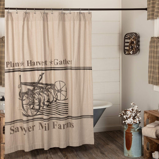 Charcoal Cotton Shower Curtain 72x72