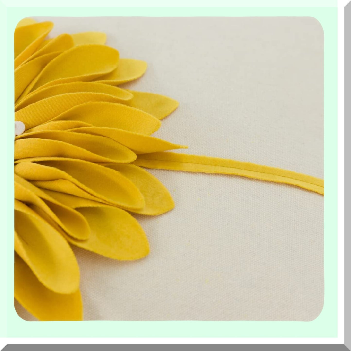 Sunflower Velvet 3D Pillow Cover - Yellow Throw Pillowcase for Home Decor - Aesthetic Plush Cushion Sham - Cute Accent Pillow for Bed Couch - 18x18 Inches Beige