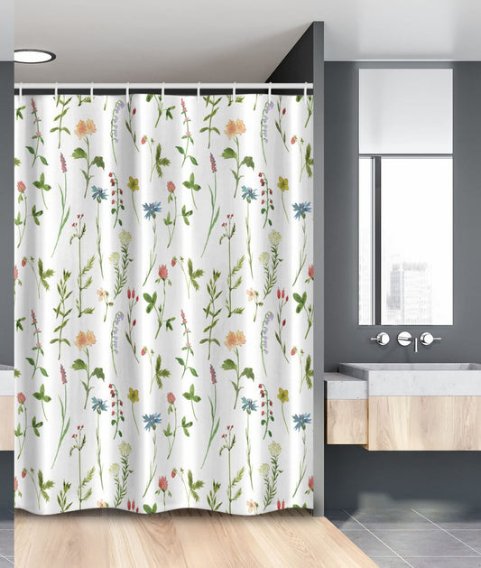 Floral Watercolor Shower Curtain, 54x78 inches