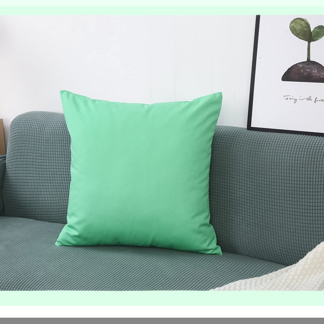 Cotton Canvas Mint Green Throw Pillow Covers - 18" x 18" - Decorative Cushion Covers - 100% Cotton - Set of 2 - 45 Colors Available - Home Decor
