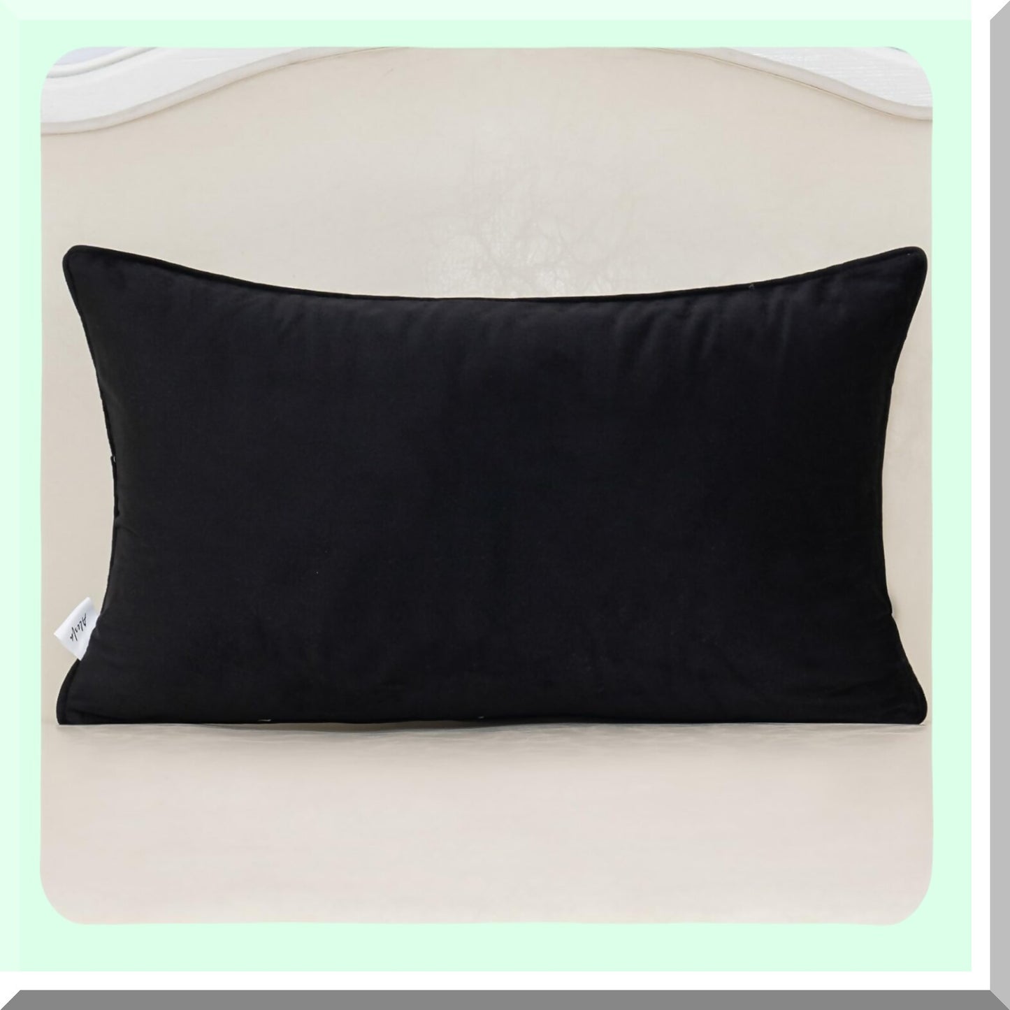 Luxury Modern Stripes Jacquard Lumbar Pillow Cover - Black White Abstract Chenille Cushion Case for Couch, Living Room, Bedroom, Car - 12 x 20 Inch