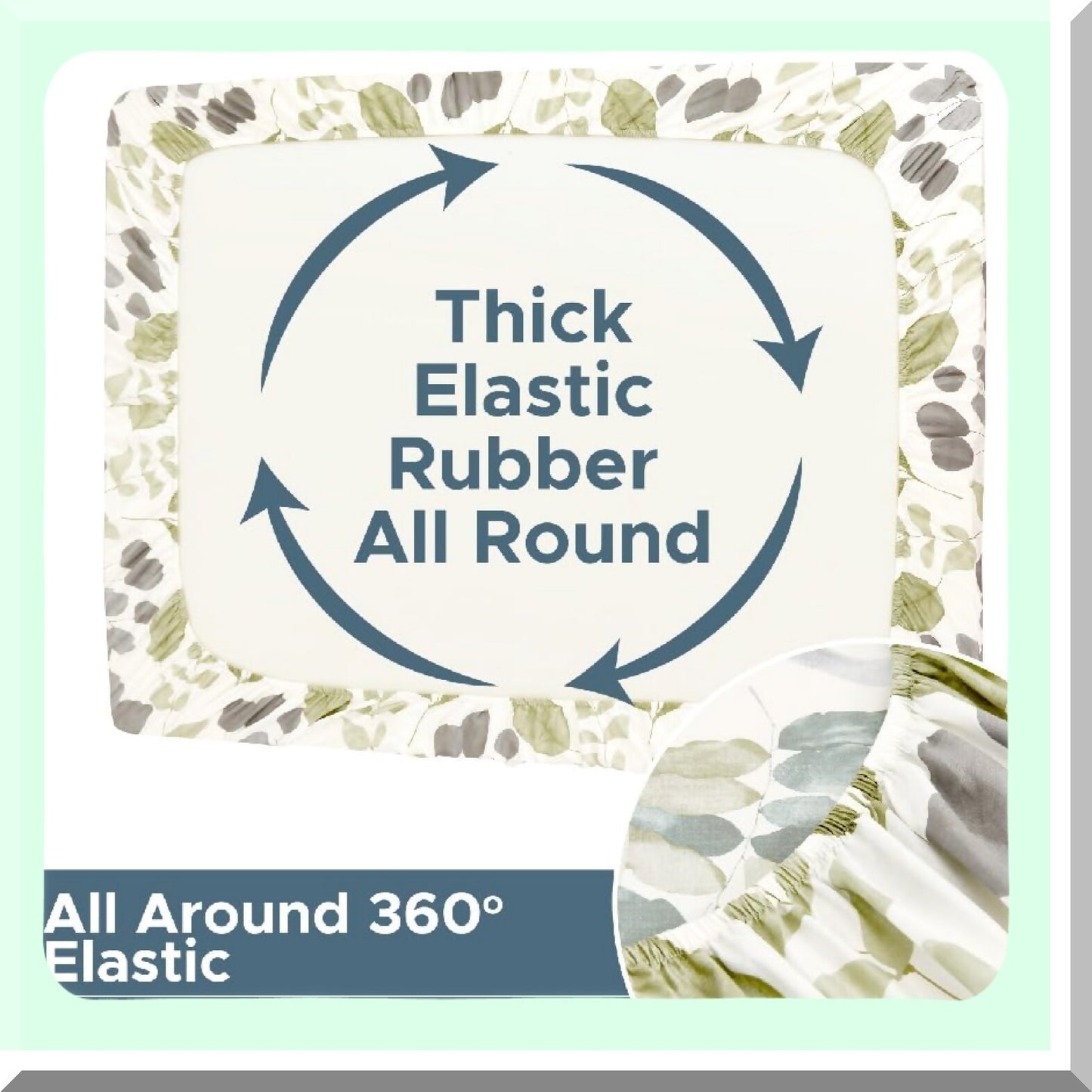 CoolBreeze Twin Cotton Sheet Set - 620 Thread Count Deep Pocket Fitted Sheet, Flat Sheet, Pillow Case - Breathable Cooling Bed Sheets in Watercolor Design