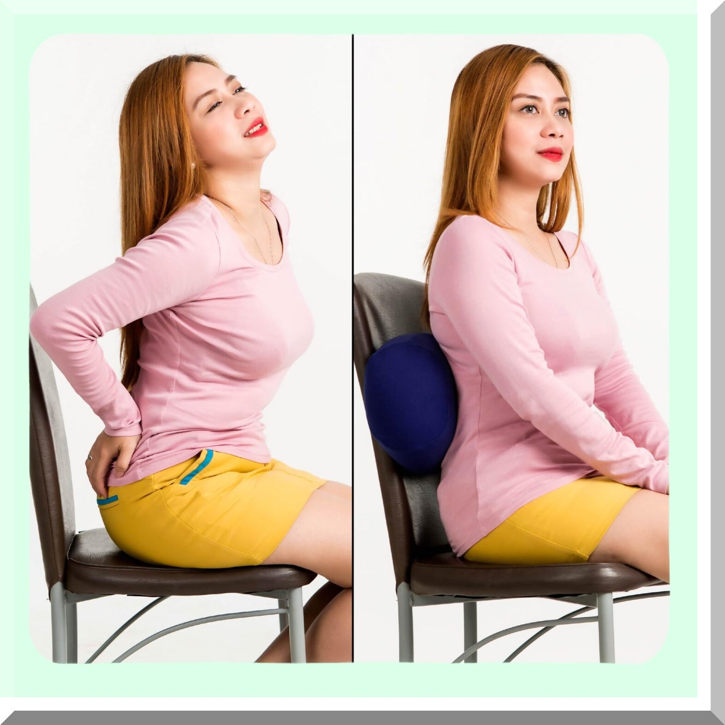 Navy Blue FlexiSquish Microbead Bolster Pillow - 7x12 Inches, Ultra Comfort Roll Cushion, Soft & Supportive, Flexible & Squishy Design