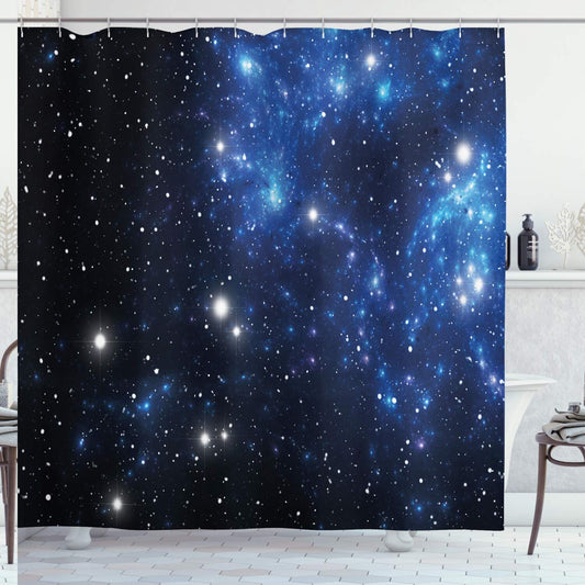 Constellation Space Galaxy Shower Curtain 69x75 inches