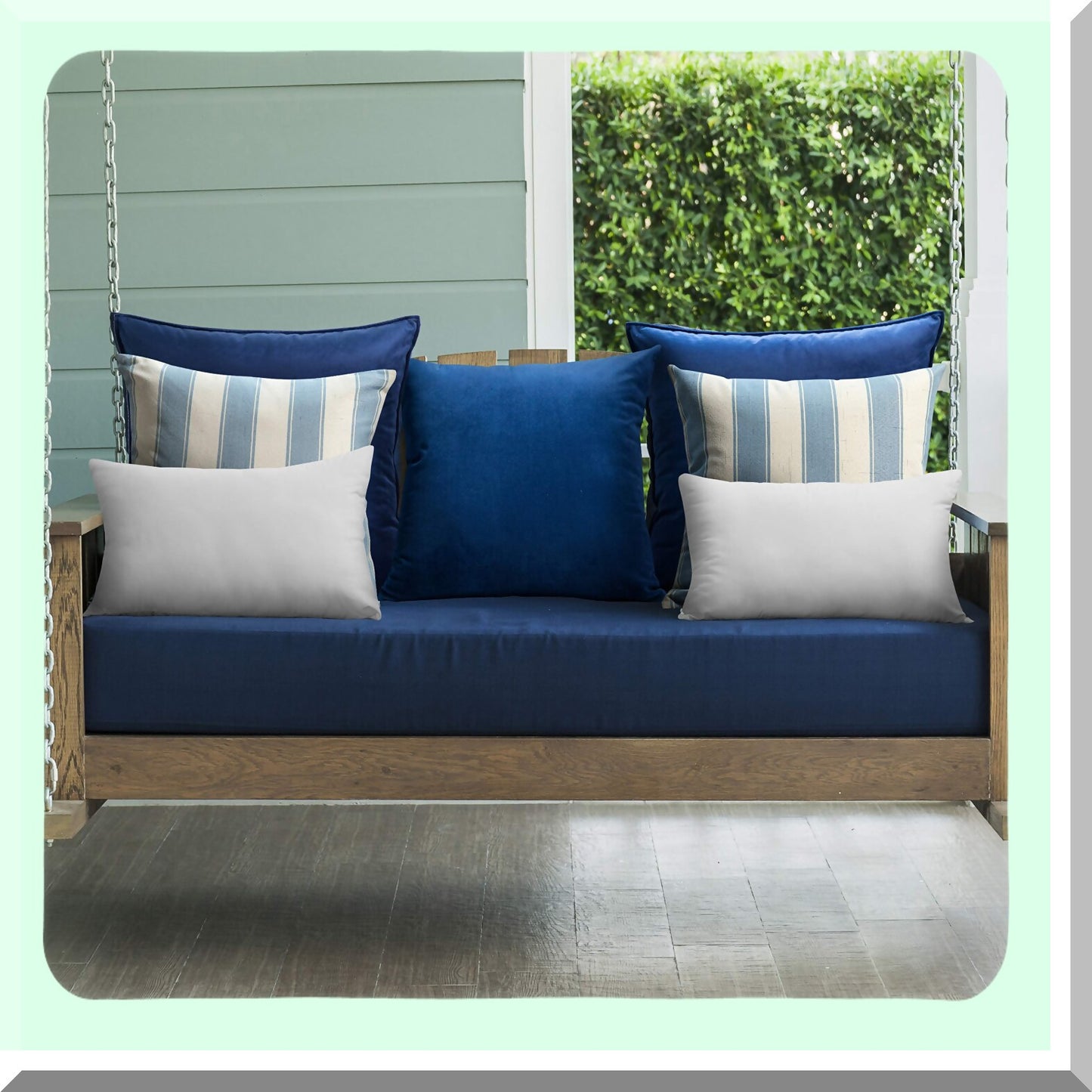 Water-Resistant Outdoor Pillow Inserts - Set of 2 Premium Lumbar Stuffer Sham for Porch Swing & Patio Furniture - Decorative Throw Pillows for Couch & Sofa