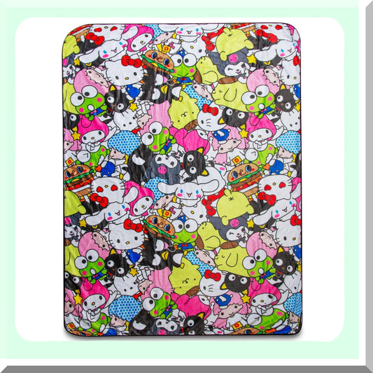 CozyKitty Friends Fleece Throw Blanket - 54x72 Inches