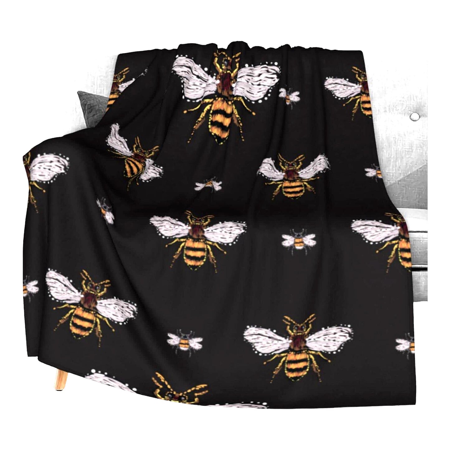 BuzzCozy Lightweight Flannel Fleece Throw Blanket - 40"x50" Soft and Warm for Couch, Bed, Sofa, Travel, Camping - Perfect for Kids and Adults