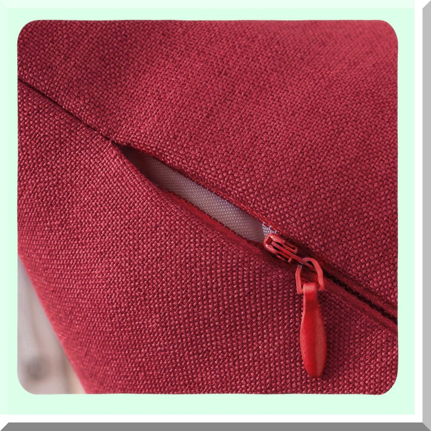 Waterproof Farmhouse Linen Throw Pillow Covers - Set of 2 Red Decorative Cushion Cases for Outdoor Bedroom Living Room Sofa Chairs 12x20 inch