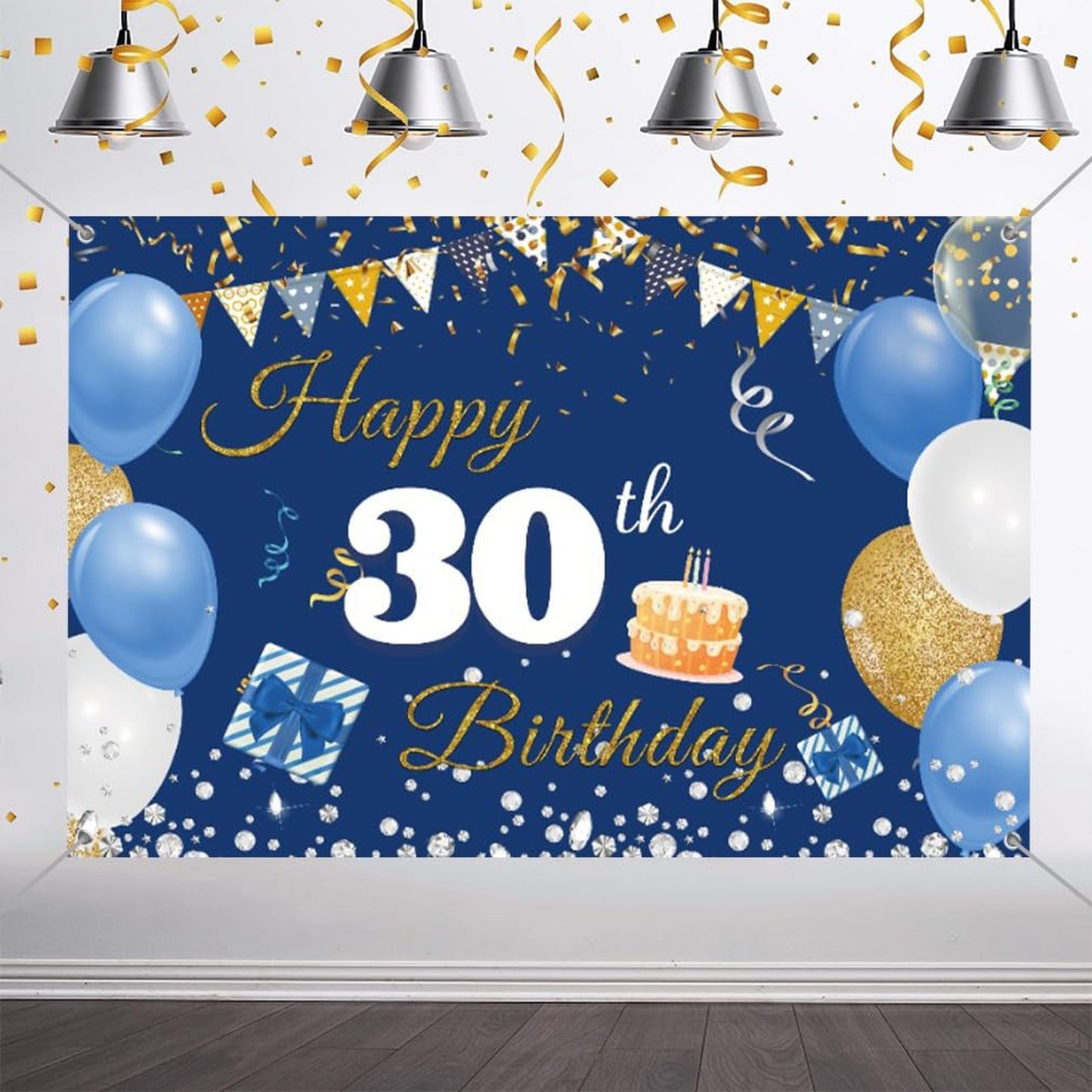 30th Birthday Backdrop Banner for Men and Women