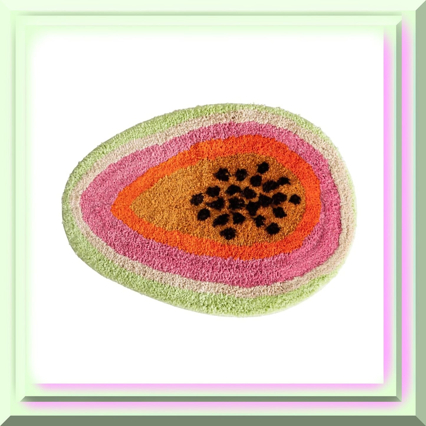 Fruit Shaped Bath Mat 18.5x25.6in Non-Slip Rug