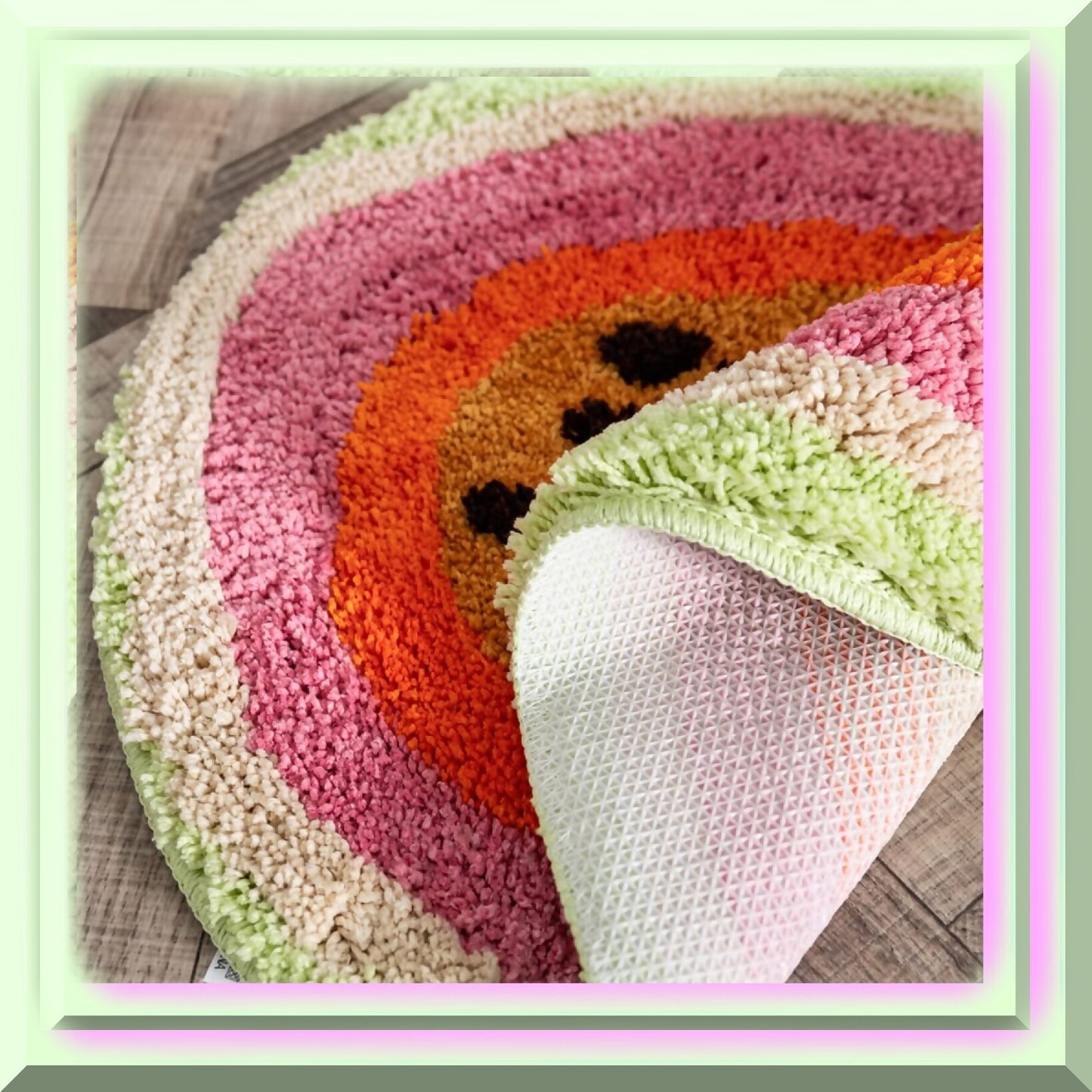 Fruit Shaped Bath Mat 18.5x25.6in Non-Slip Rug