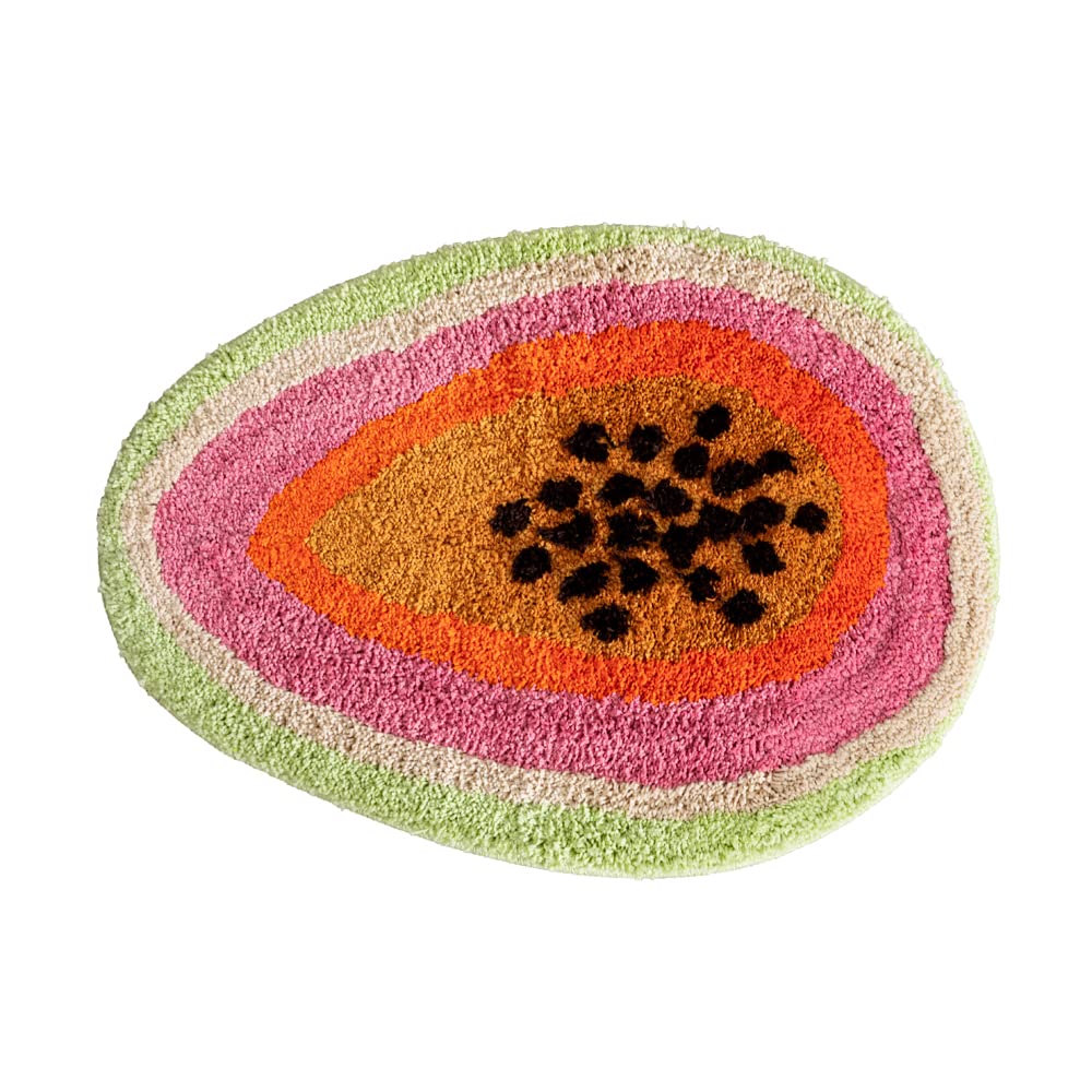 Fruit Shaped Bath Mat 18.5x25.6in Non-Slip Rug