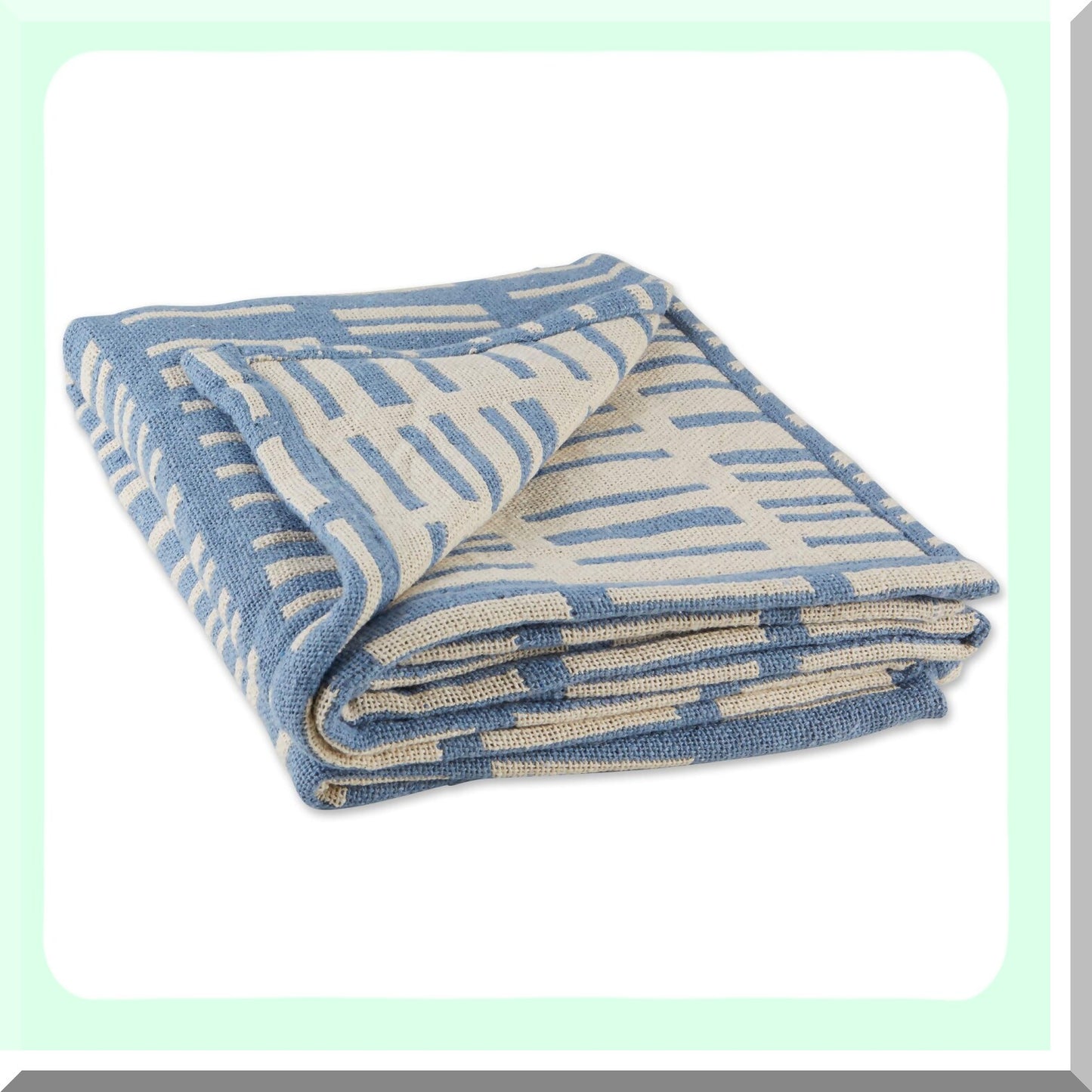 Urban GeoCotton Throw Blanket, 50x60, Stonewash Blue