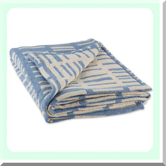 Urban GeoCotton Throw Blanket, 50x60, Stonewash Blue