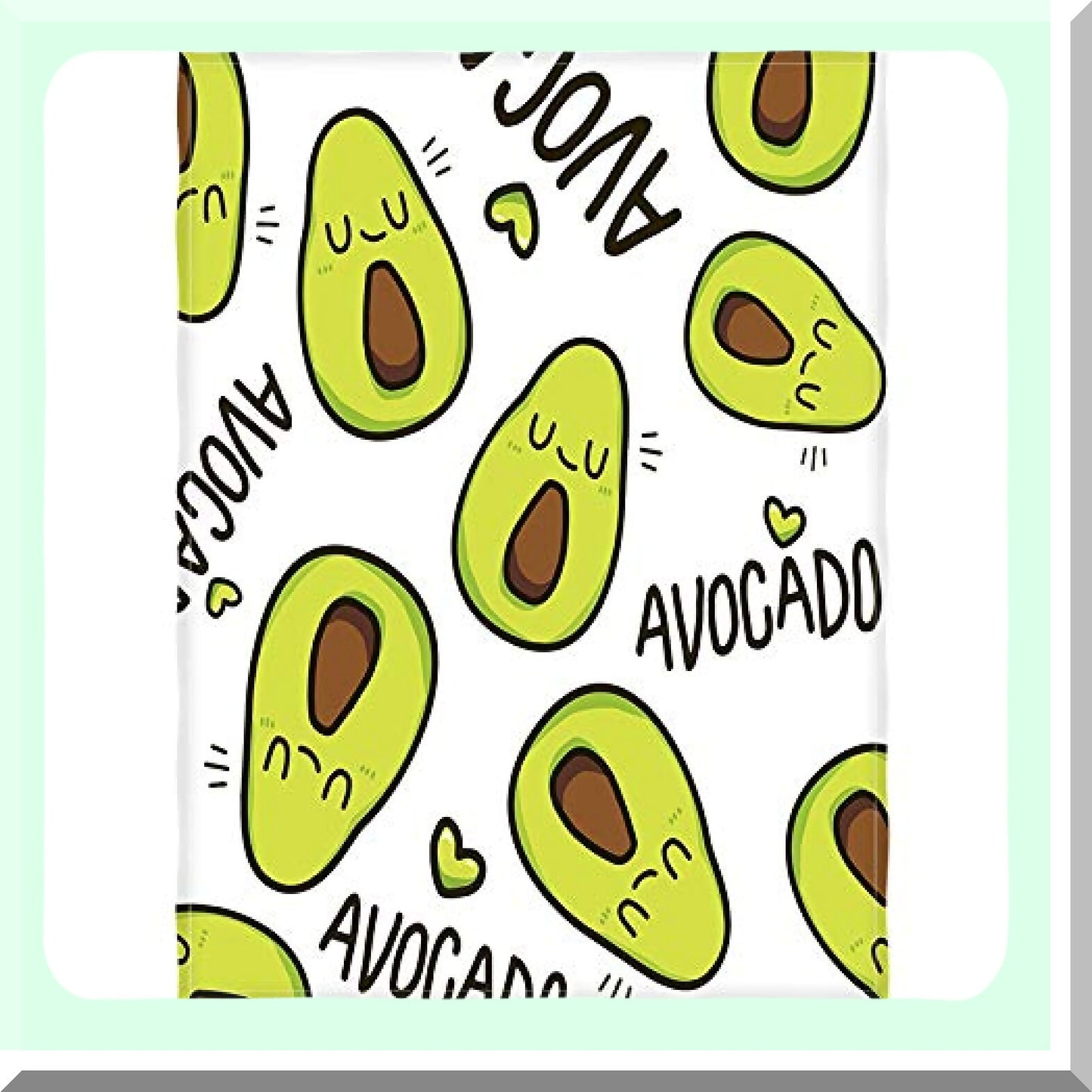 Cozy Avocado Bliss: Super Soft Plush Fleece Throw Blanket 60x80 Inch - Perfect for Sofa, Bed, Travel, and Camping