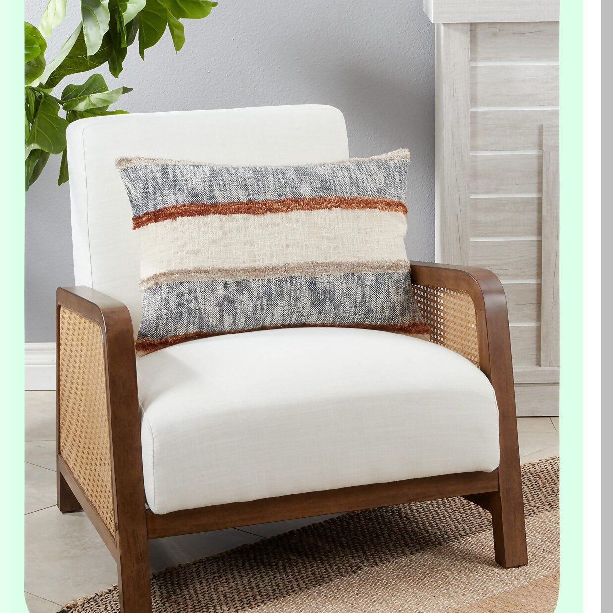 Striped Luxe Pillow Cover - 16x24 Inch - Decorative Throw Pillow Case - Modern Home Decor - Soft Cotton Blend - Multi Color - Gerard Collection