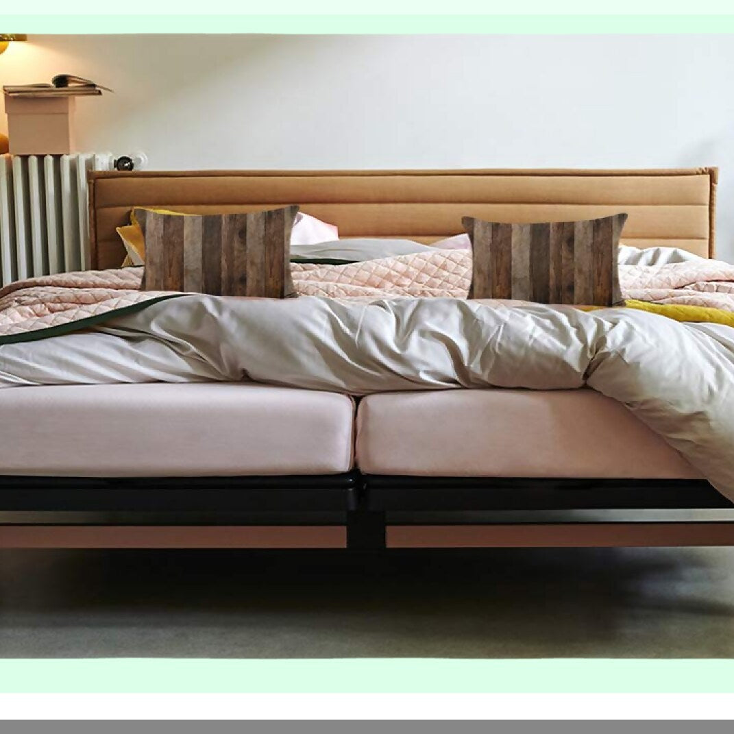 Rustic Wood Plank Decorative Pillow Cover - Brown Cotton Linen Sofa Bed Couch Pillowcase - Wooden Dark Floor Rectangular Throw Pillow 12"X20"